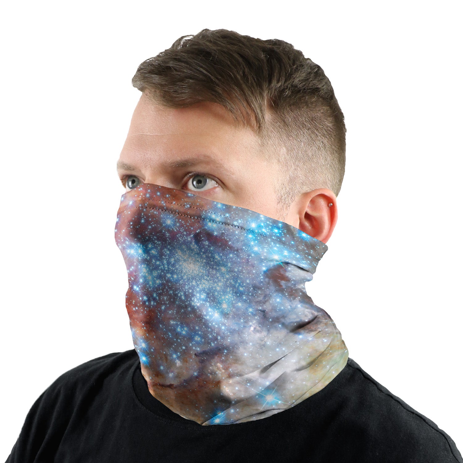 Stars Collide Neck Gaiter - Male Face - Knotty Tie Co.