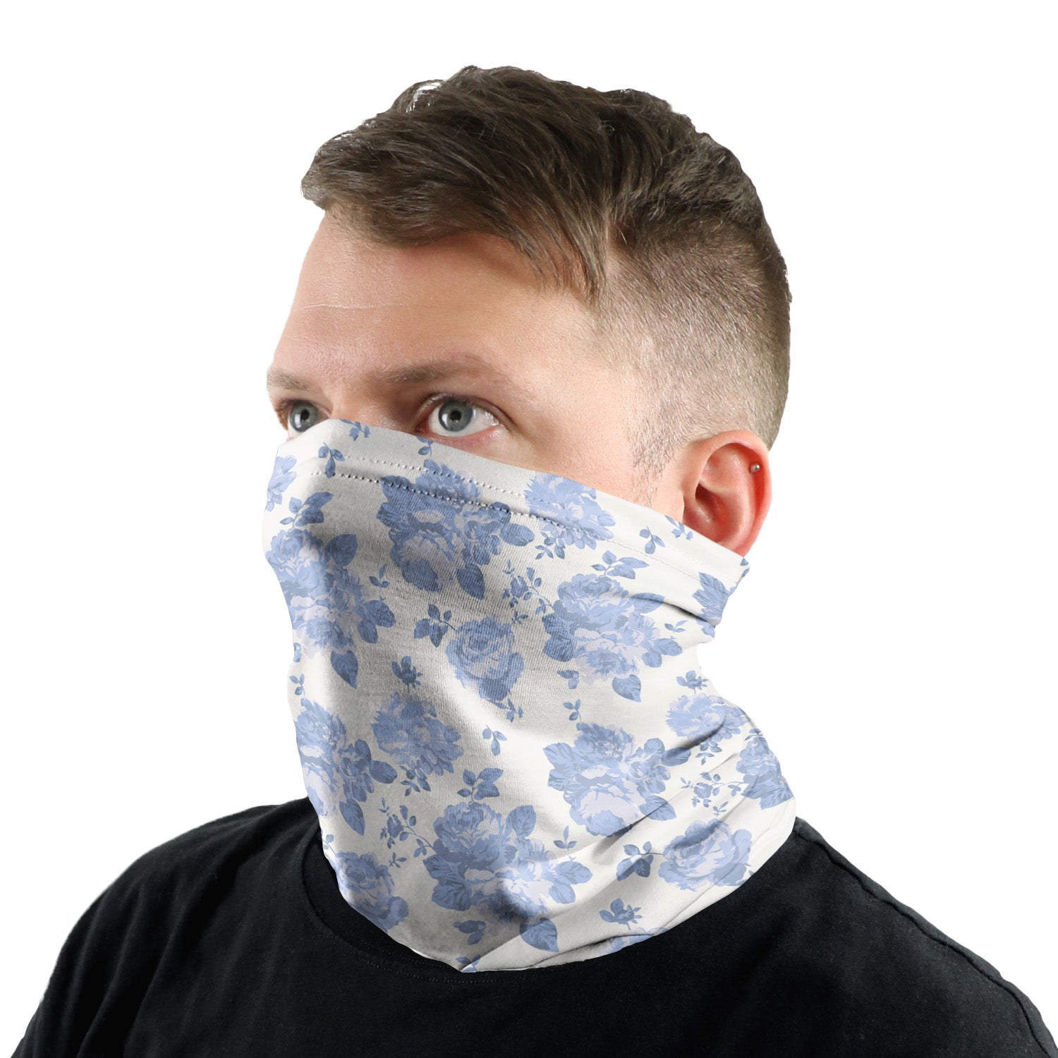 Sylvan Floral Neck Gaiter - Male Face - Knotty Tie Co.