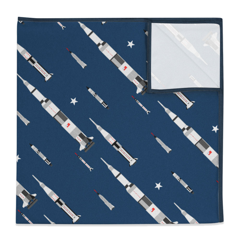 Space Race Pocket Square - 12" Square -  - Knotty Tie Co.
