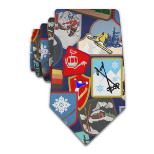 Vintage Ski Patches Necktie - Knotty 2.75" -  - Knotty Tie Co.