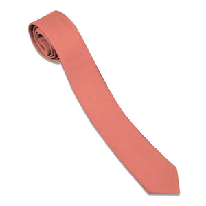 Solid KT Coral Necktie -  -  - Knotty Tie Co.