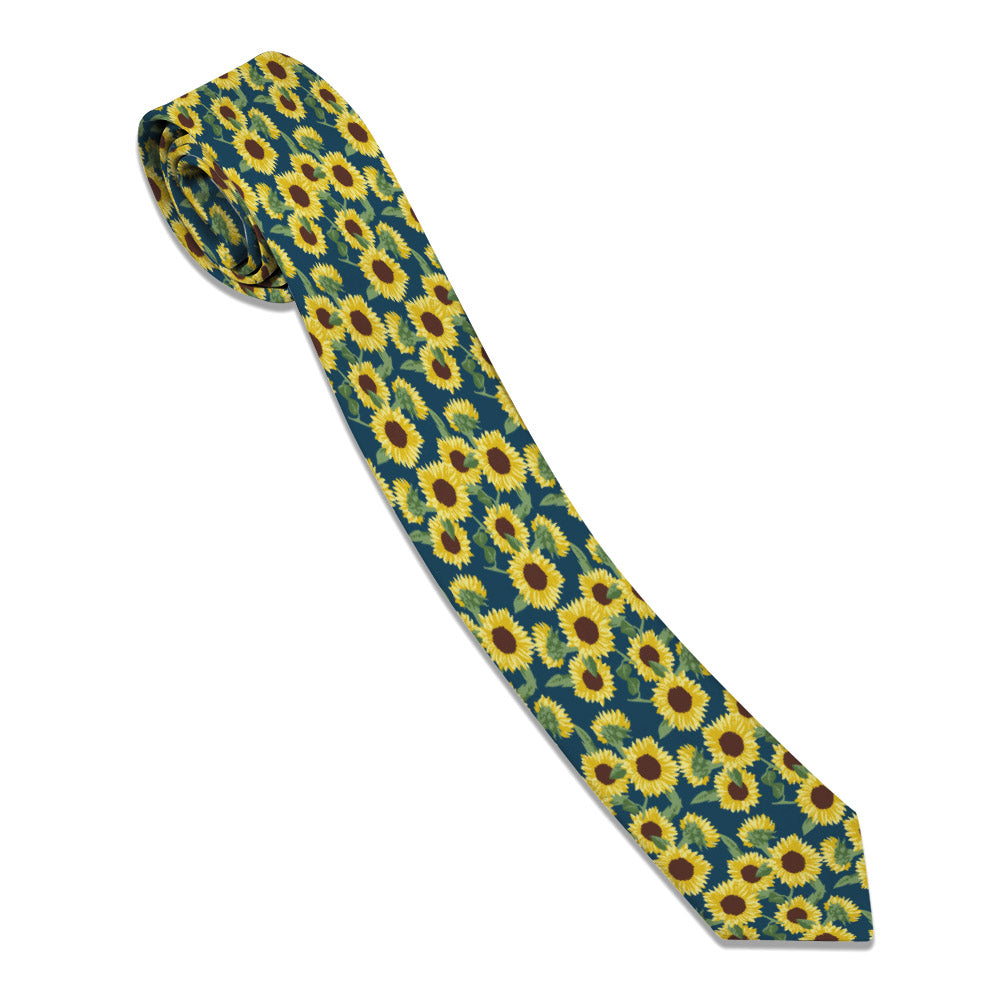 Sunflower Floral Necktie -  -  - Knotty Tie Co.