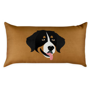 Bernese Mountain Dog Lumbar Pillow - Linen -  - Knotty Tie Co.