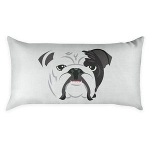 English Bulldog Lumbar Pillow - Linen -  - Knotty Tie Co.