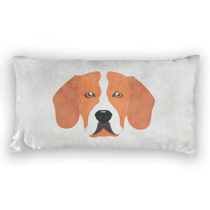 Beagle Lumbar Pillow - Velvet -  - Knotty Tie Co.