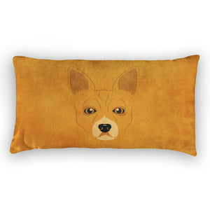 Chihuahua Lumbar Pillow - Velvet -  - Knotty Tie Co.