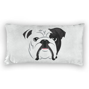 English Bulldog Lumbar Pillow - Velvet -  - Knotty Tie Co.