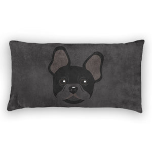 French Bulldog Lumbar Pillow - Velvet -  - Knotty Tie Co.