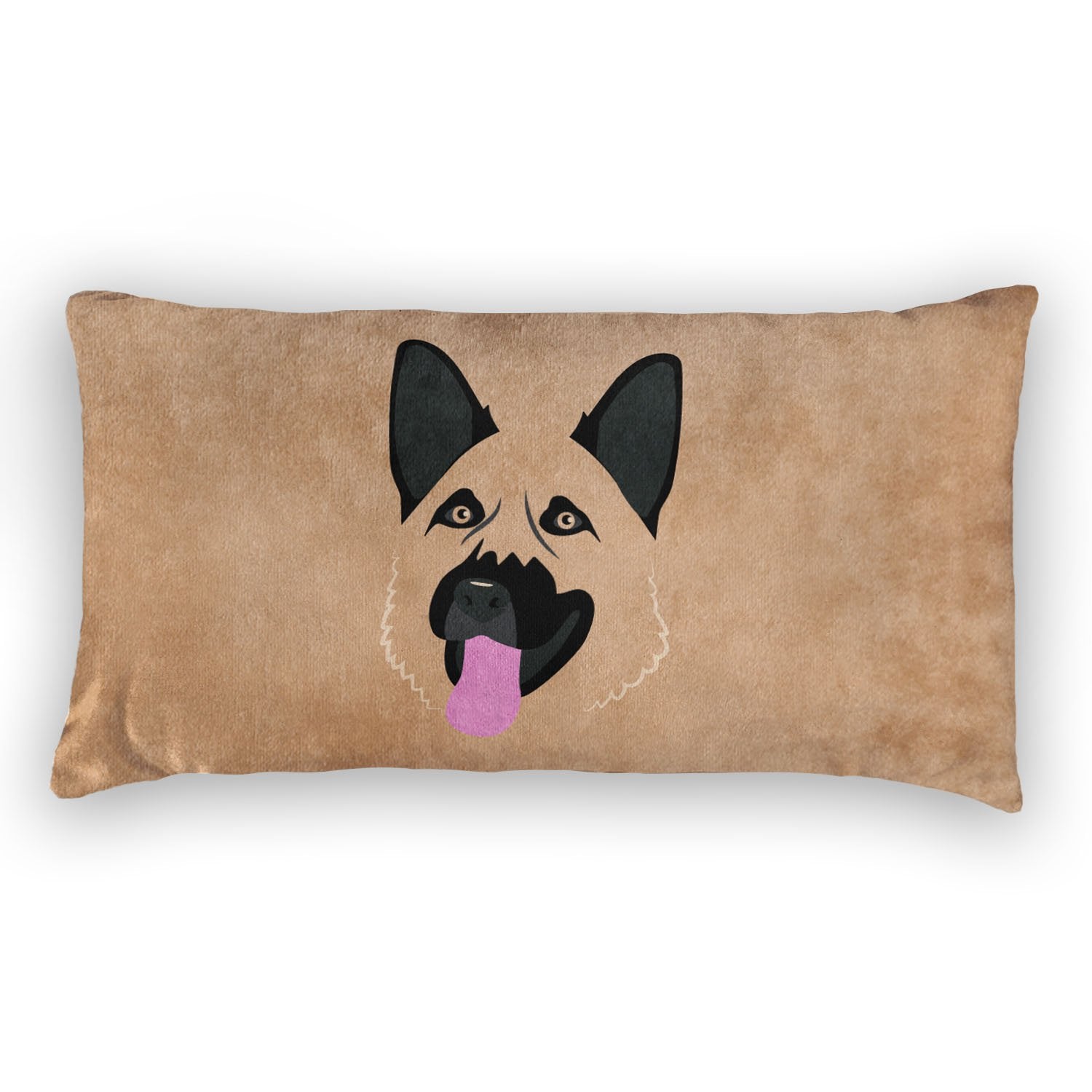 German Shepherd Lumbar Pillow - Velvet -  - Knotty Tie Co.