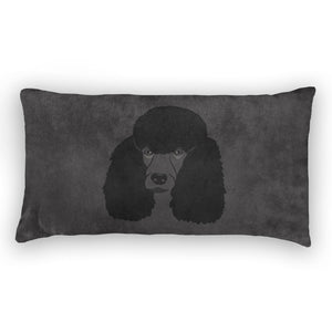Poodle Lumbar Pillow - Velvet -  - Knotty Tie Co.