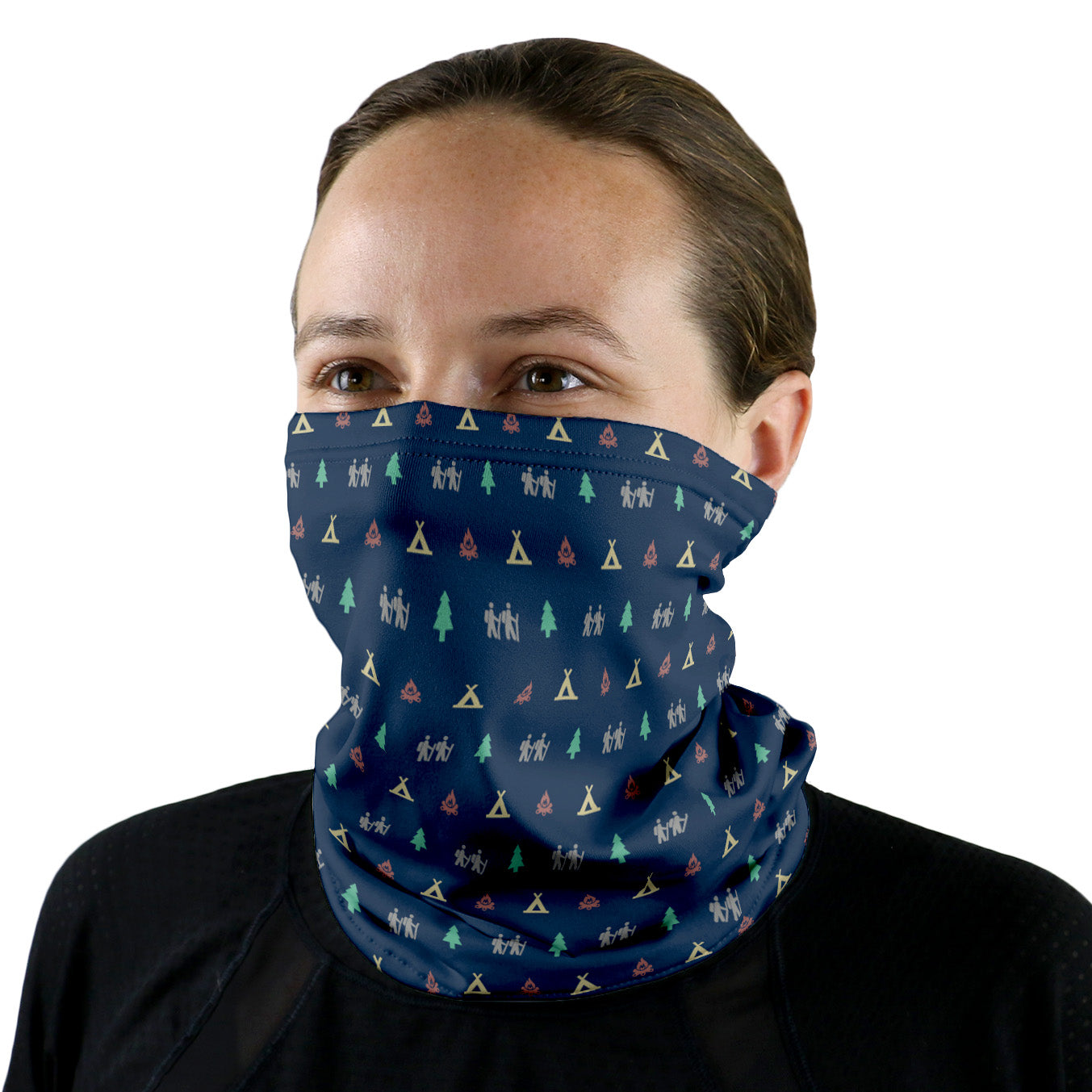 Camping With Friends Neck Gaiter - Regular - Knotty Tie Co.