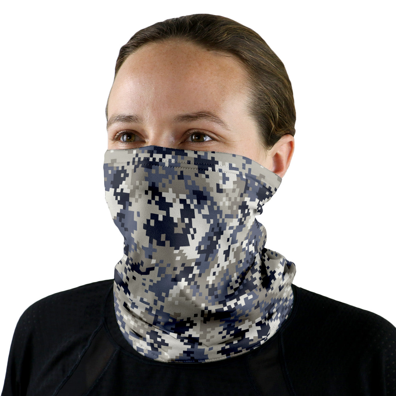 Digi Camo Neck Gaiter - Female Face - Knotty Tie Co.