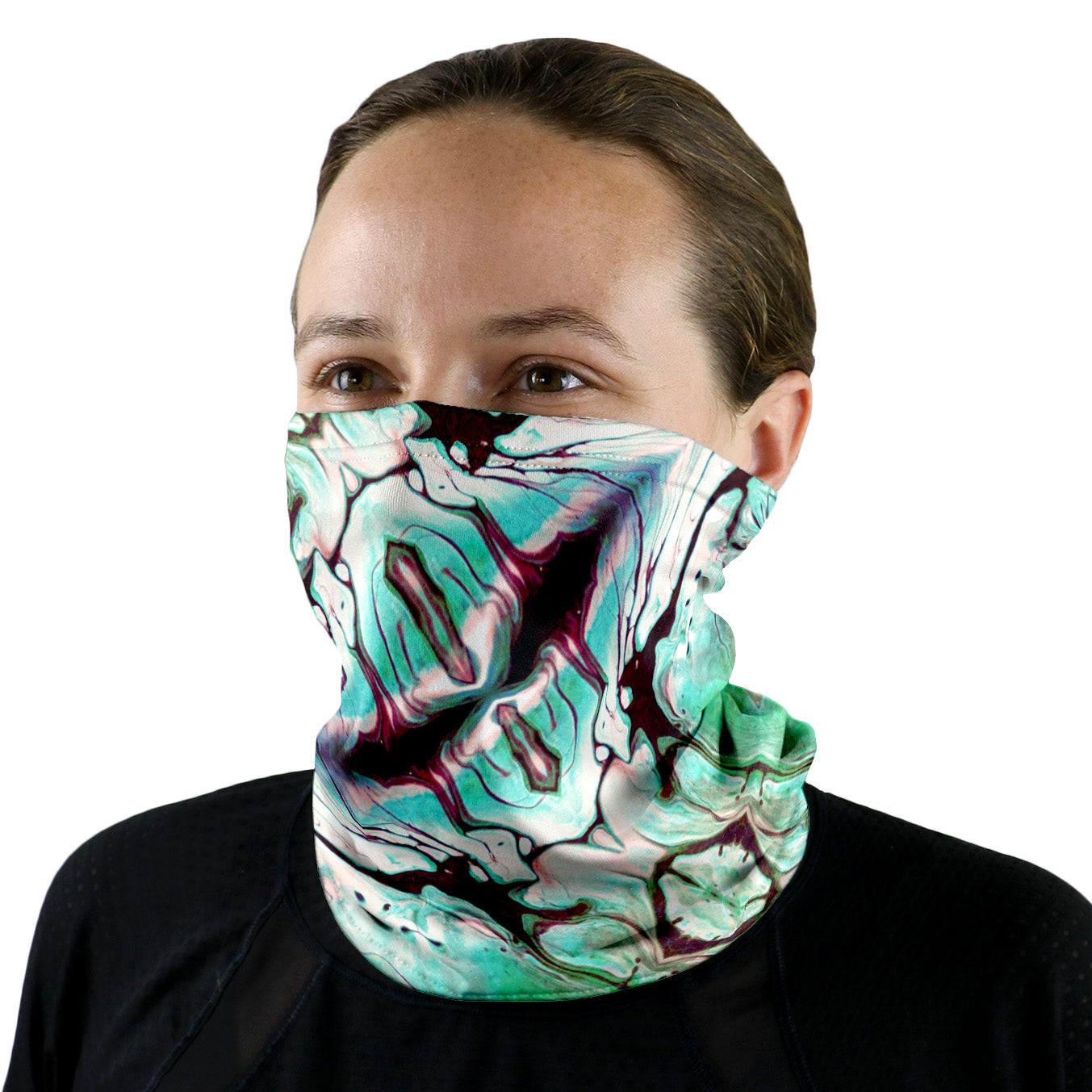 Ink Wash Neck Gaiter - Female Face - Knotty Tie Co.