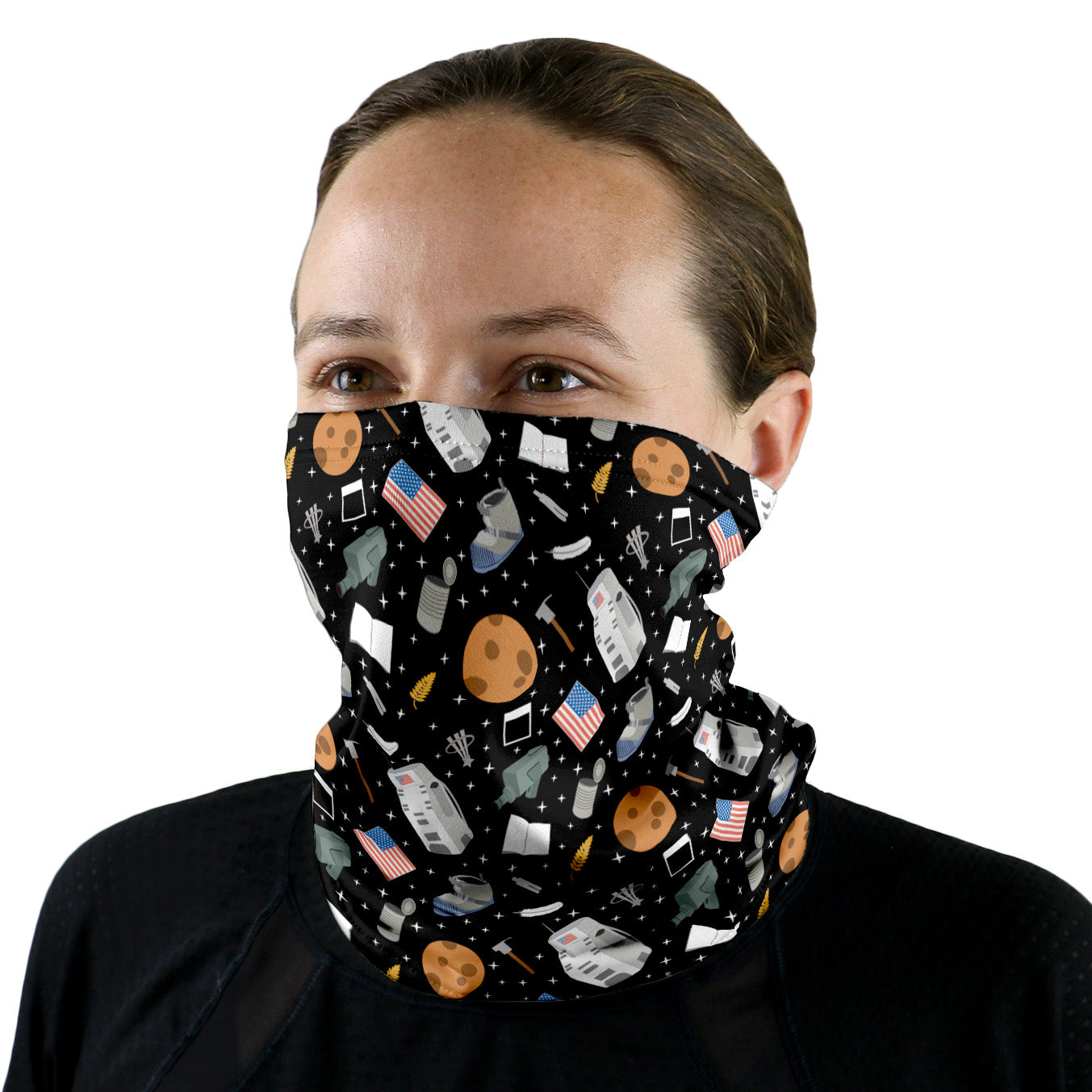 Moon Junk Neck Gaiter - Female Face - Knotty Tie Co.