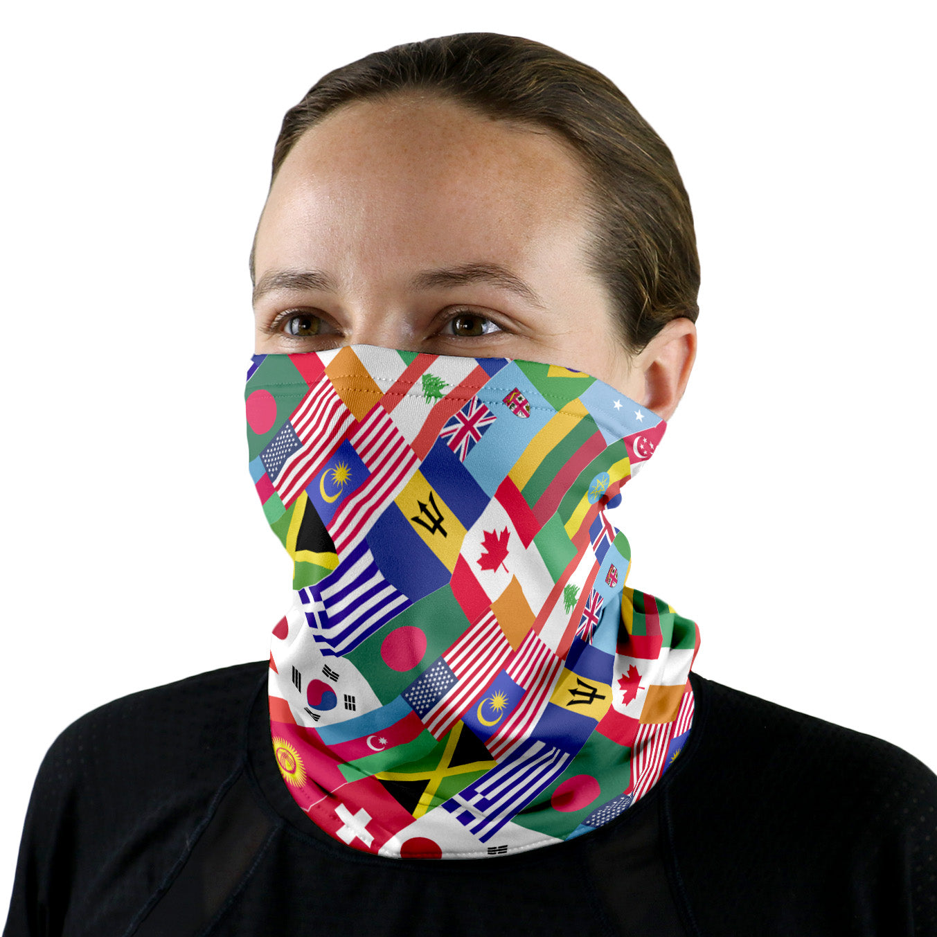 World Flags Neck Gaiter - Regular - Knotty Tie Co.