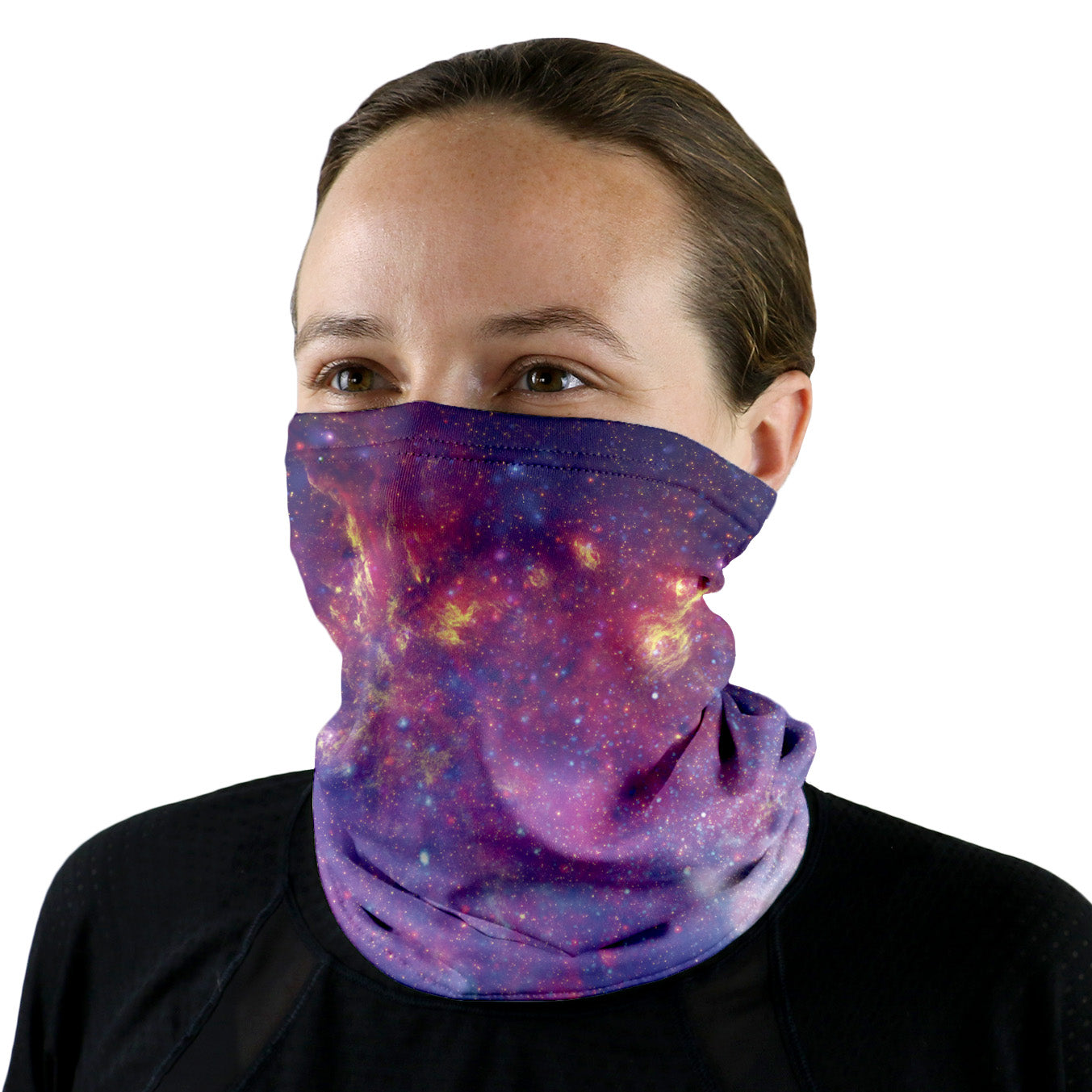 Milky Way Neck Gaiter - Female Face - Knotty Tie Co.