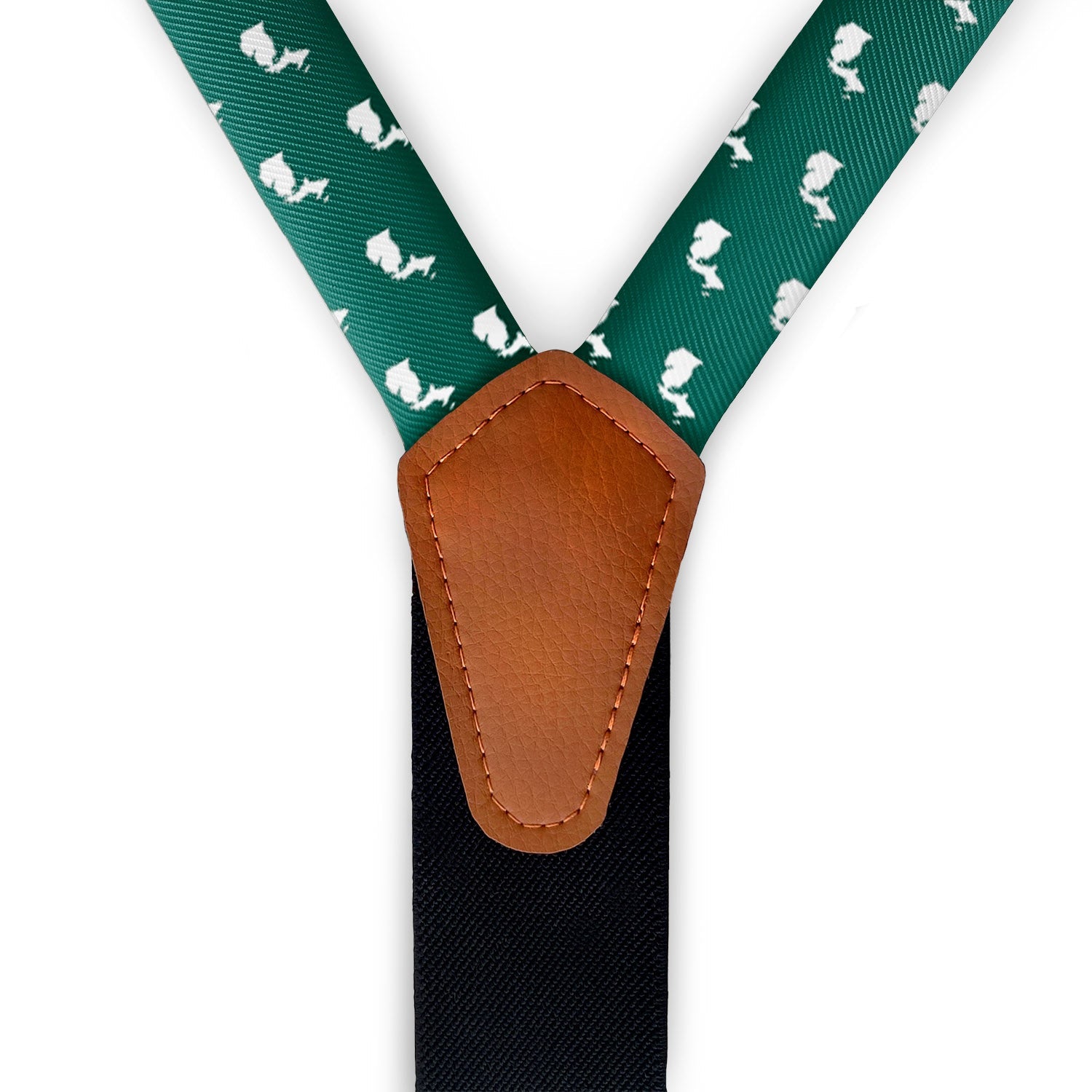 Michigan State Outline Suspenders -  -  - Knotty Tie Co.