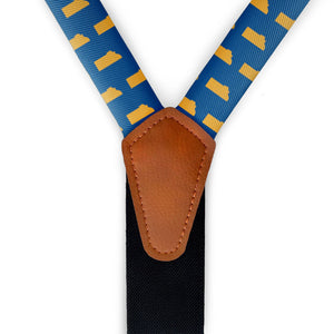Montana State Outline Suspenders -  -  - Knotty Tie Co.