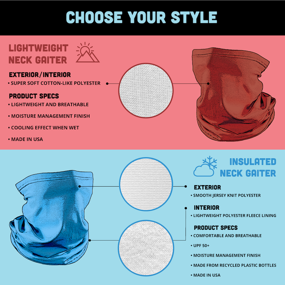 World Flags Neck Gaiter - Fabric Style Guide - Knotty Tie Co.