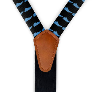 North Carolina State Outline Suspenders -  -  - Knotty Tie Co.