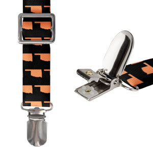 Oklahoma State Outline Suspenders -  -  - Knotty Tie Co.