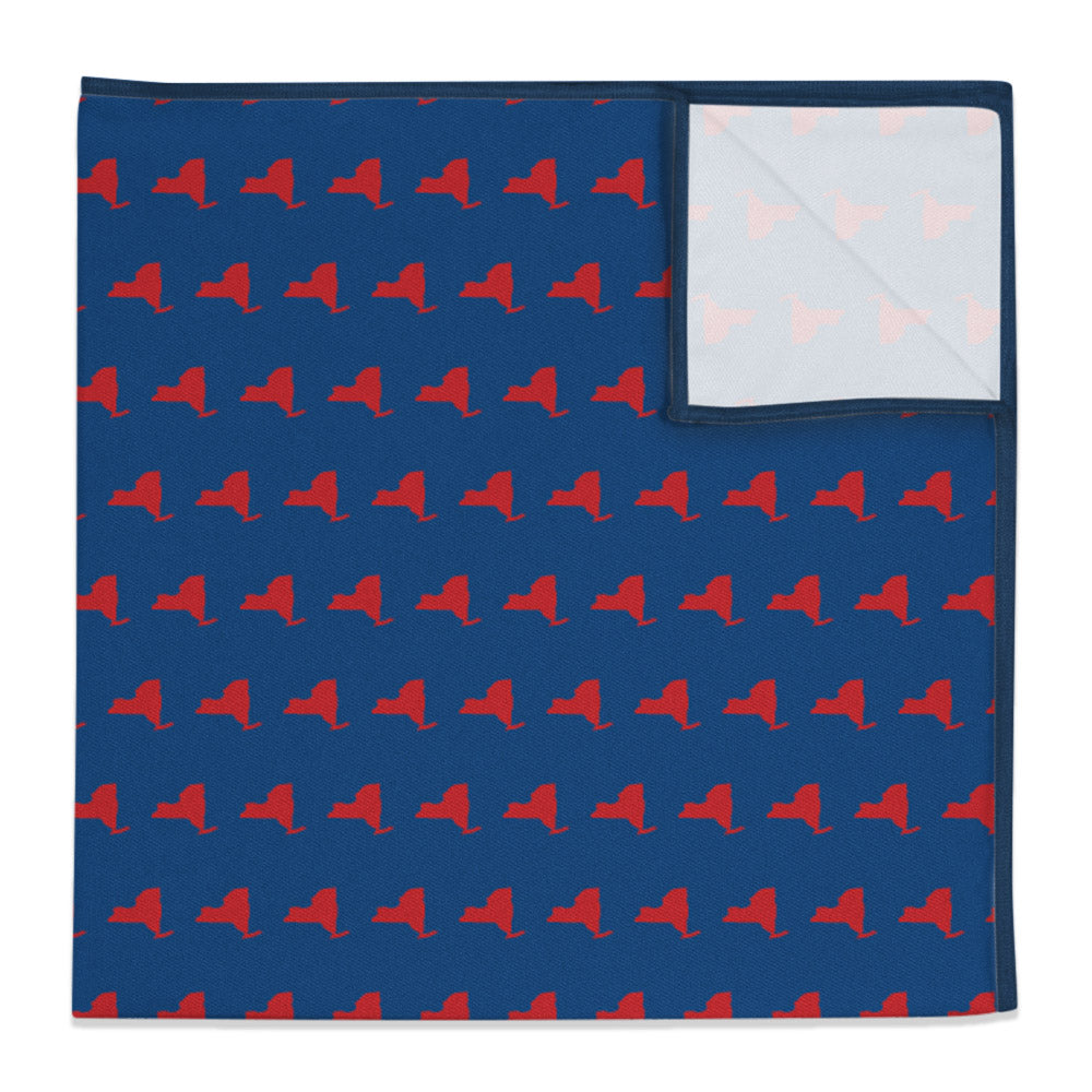 New York State Outline Pocket Square -  -  - Knotty Tie Co.