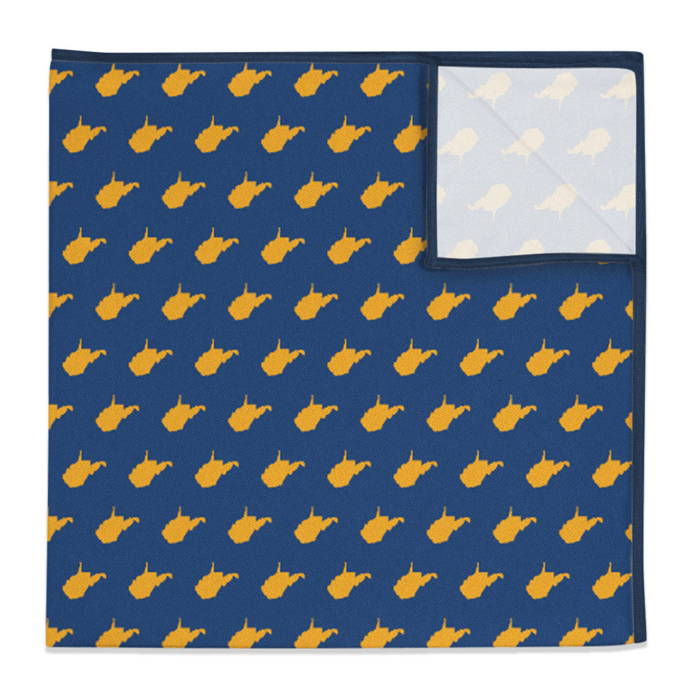 West Virginia State Outline Pocket Square -  -  - Knotty Tie Co.
