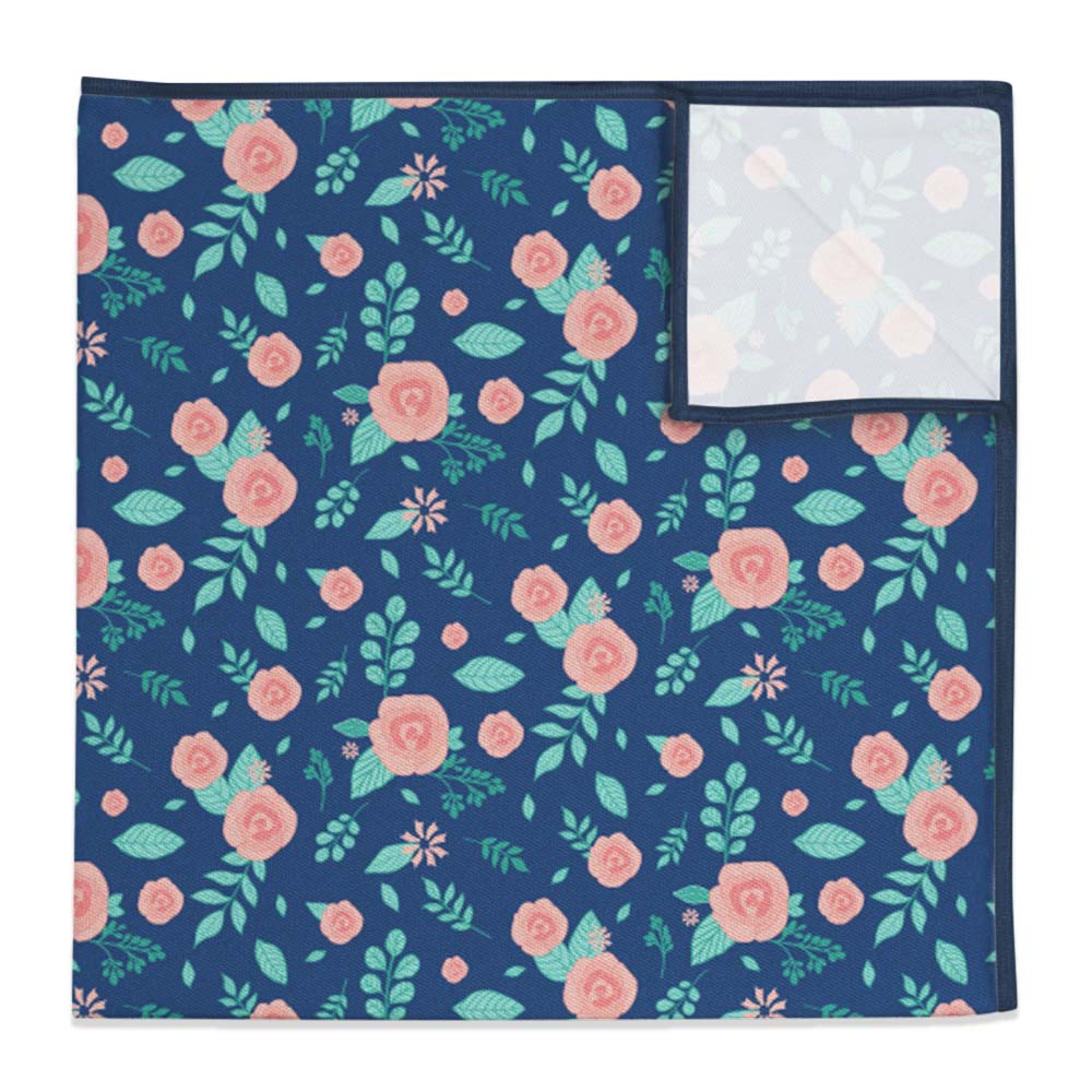 Asta Floral Pocket Square - 12" Square -  - Knotty Tie Co.