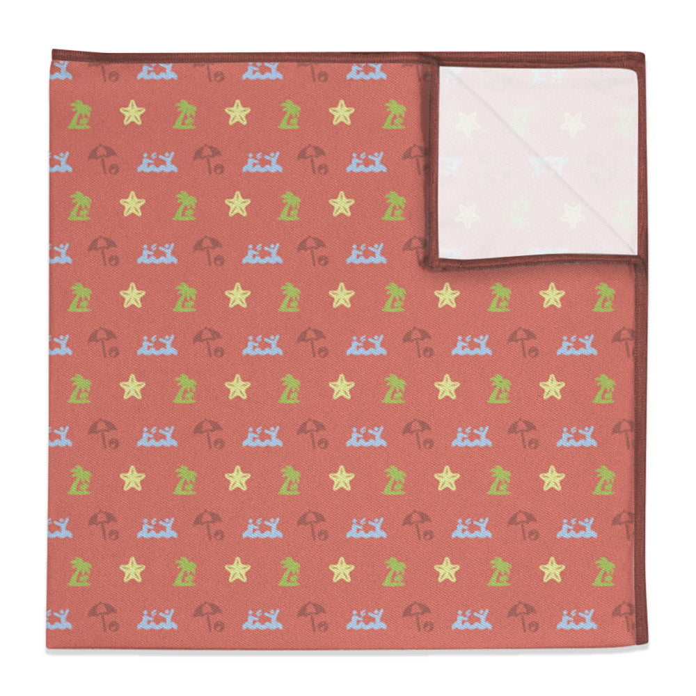 Beach with Friends Pocket Square - 12" Square -  - Knotty Tie Co.