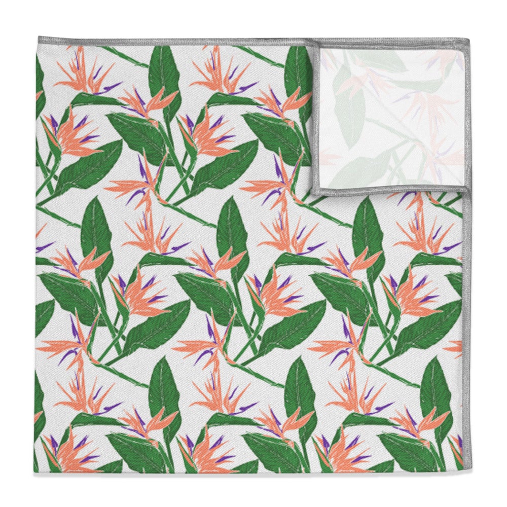 Bird of Paradise Pocket Square - 12" Square -  - Knotty Tie Co.
