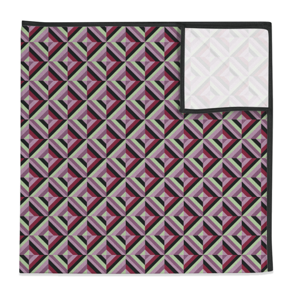 Brick Geometric Pocket Square - 12" Square -  - Knotty Tie Co.
