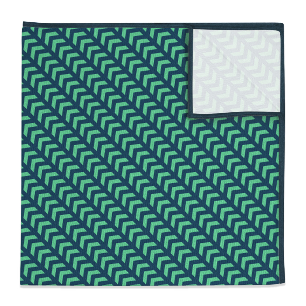 Chevron Geometric Pocket Square - 12" Square -  - Knotty Tie Co.