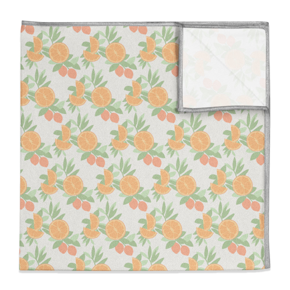 Citrus Blossom Floral Pocket Square - 12" Square -  - Knotty Tie Co.