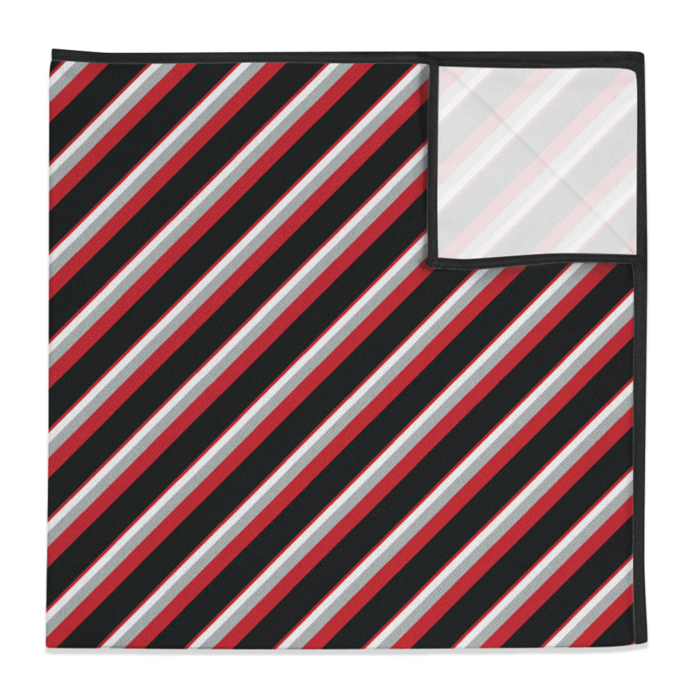 Clarke Stripe Pocket Square - 12" Square -  - Knotty Tie Co.
