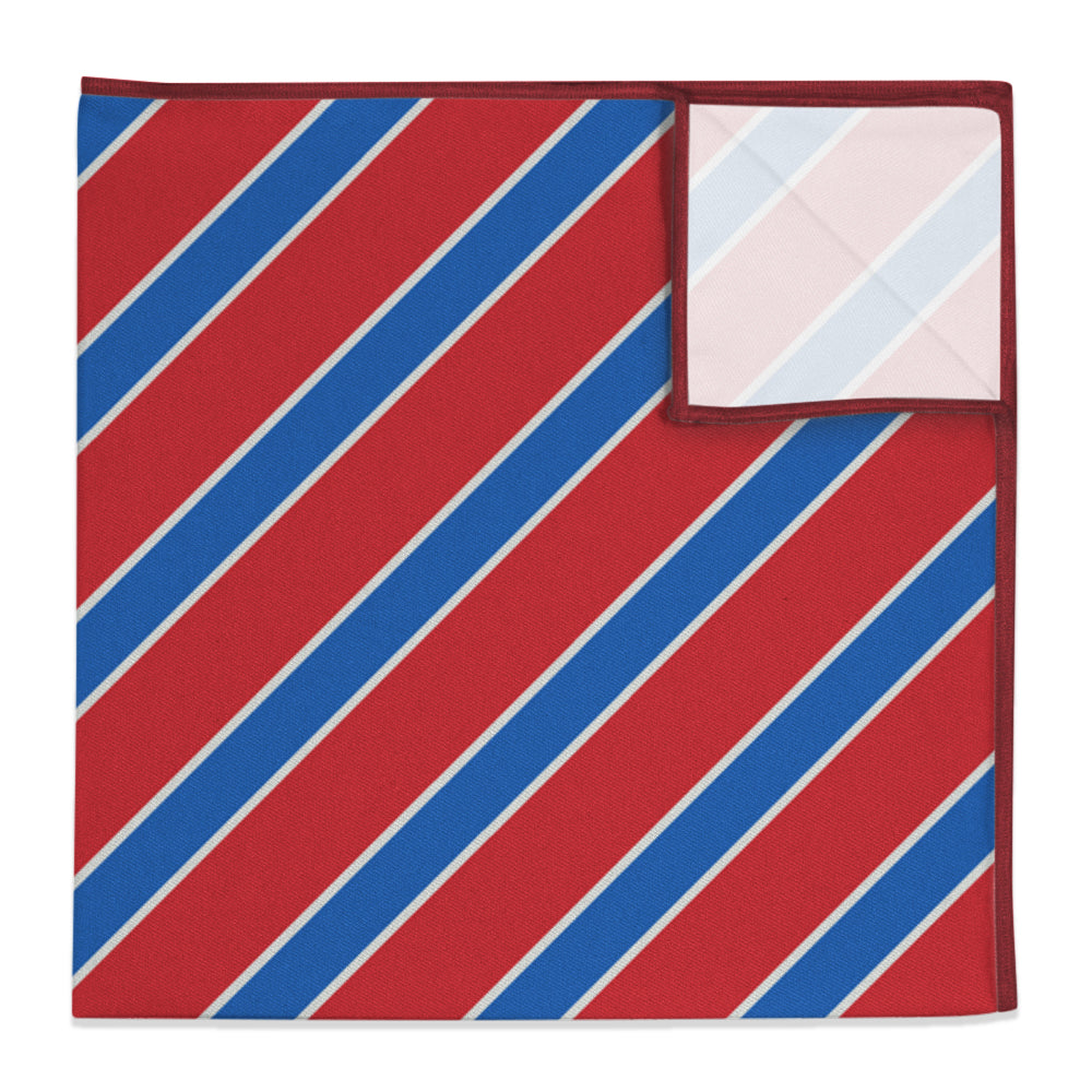 Clarkson Stripe Pocket Square - 12" Square -  - Knotty Tie Co.