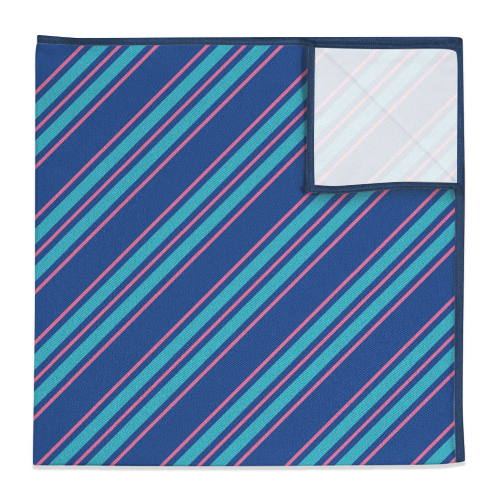 Colfax Stripe Pocket Square - 12" Square -  - Knotty Tie Co.