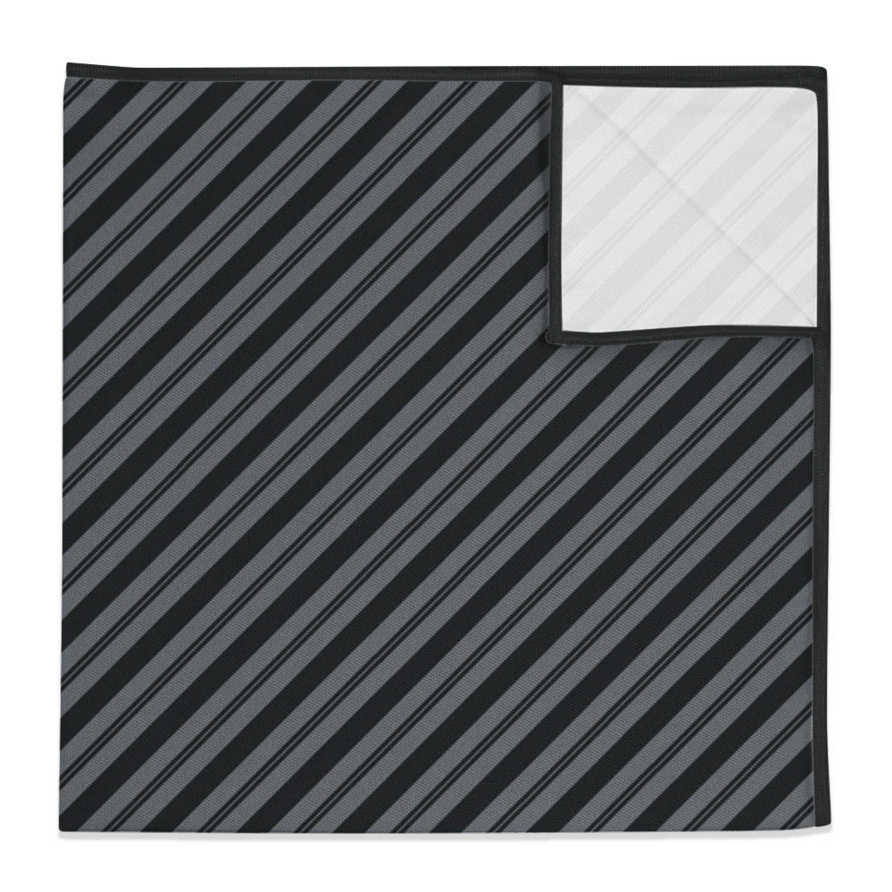 Collegiate Stripe Pocket Square - 12" Square -  - Knotty Tie Co.