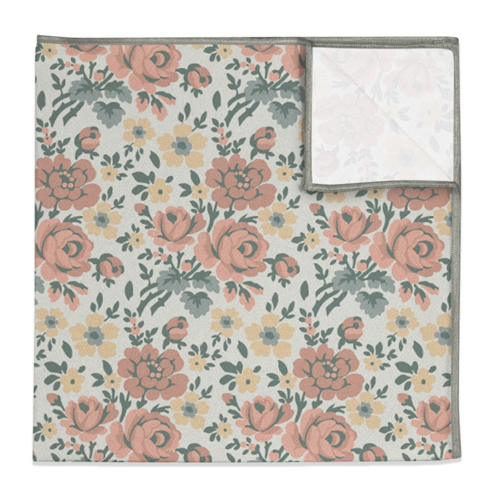 Cooper Floral Pocket Square - 12" Square -  - Knotty Tie Co.