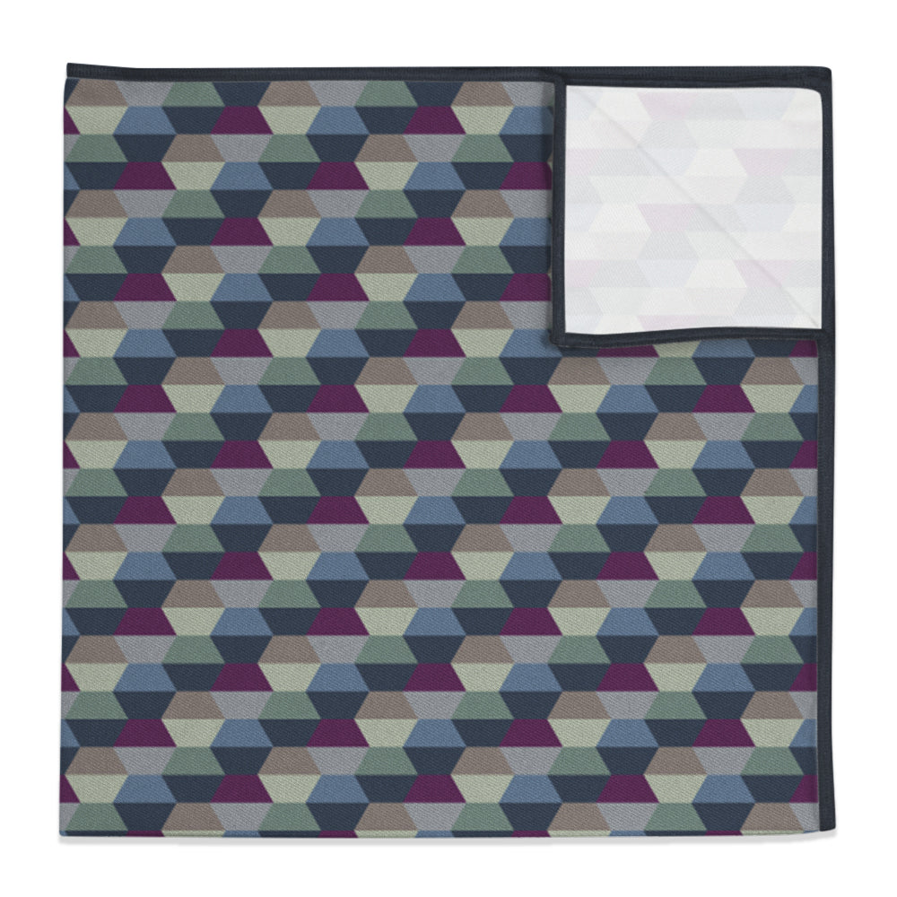 Deco Hex Geometric Pocket Square - 12" Square -  - Knotty Tie Co.