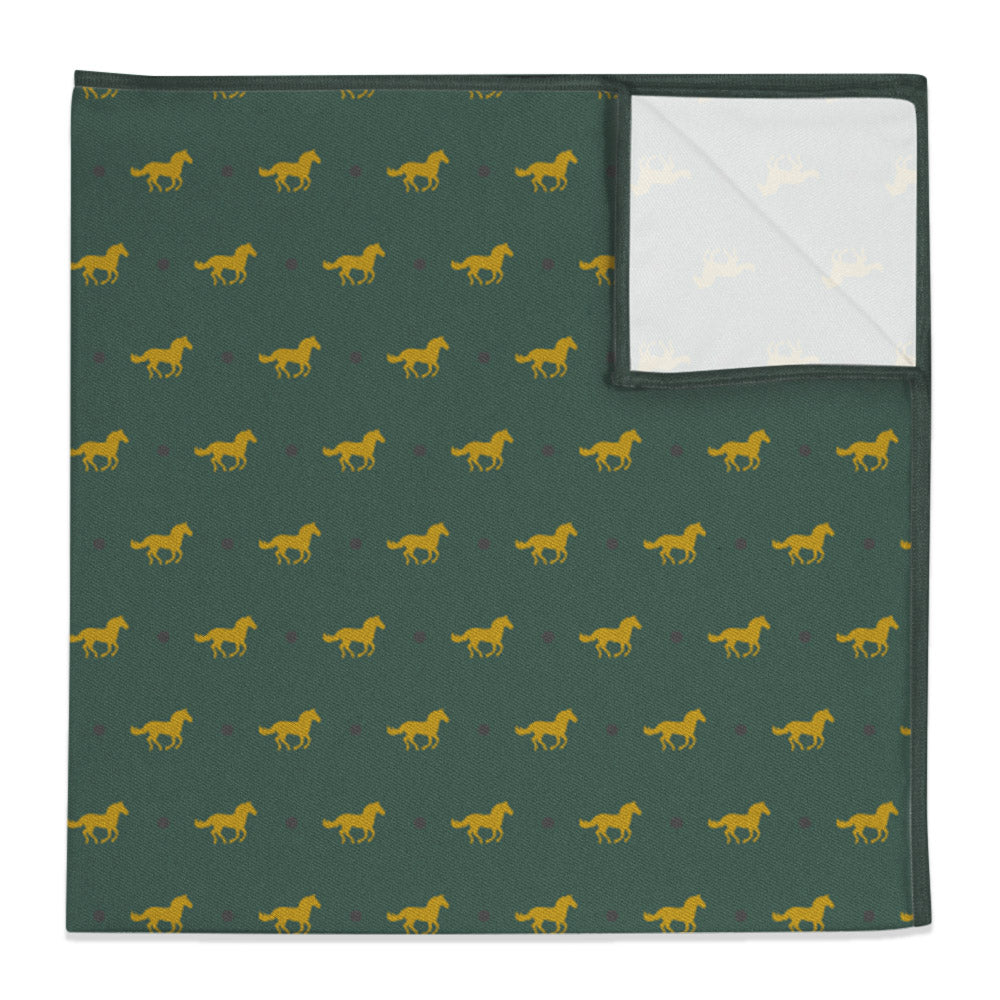 Derby Horses Pocket Square - 12" Square -  - Knotty Tie Co.