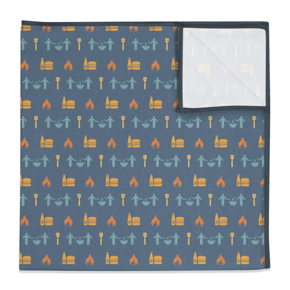 Grilling with Friends Pocket Square - 12" Square -  - Knotty Tie Co.