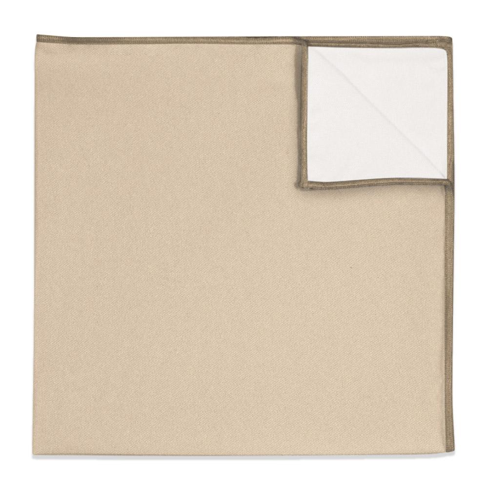 Solid KT Beige Pocket Square - 12" Square -  - Knotty Tie Co.