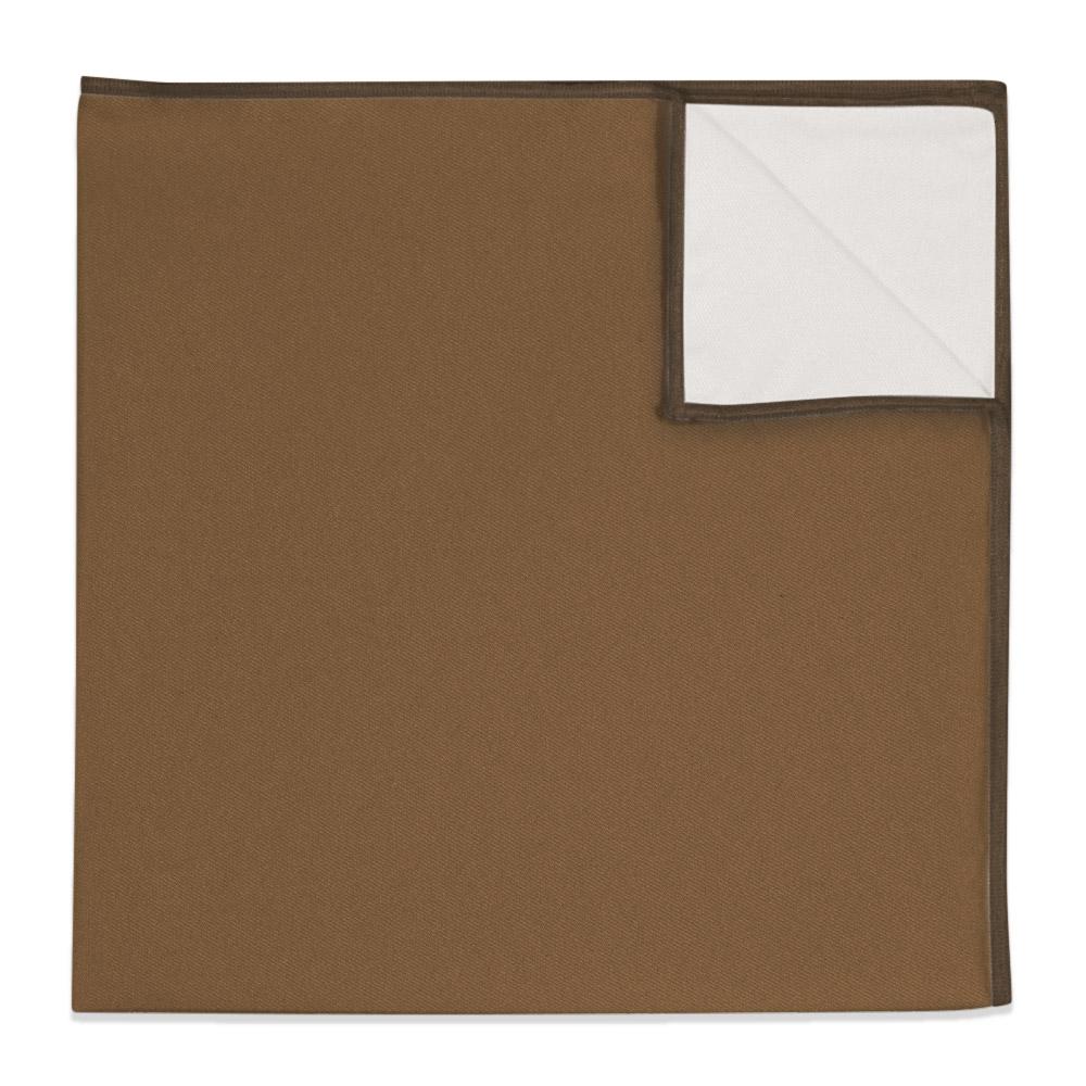 Solid KT Brown Pocket Square - 12" Square -  - Knotty Tie Co.