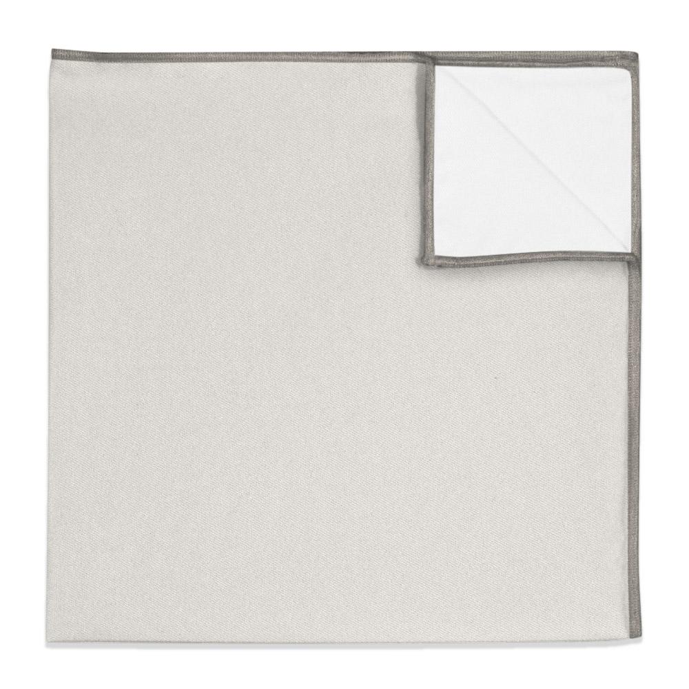 Solid KT Ivory Pocket Square - 12" Square -  - Knotty Tie Co.