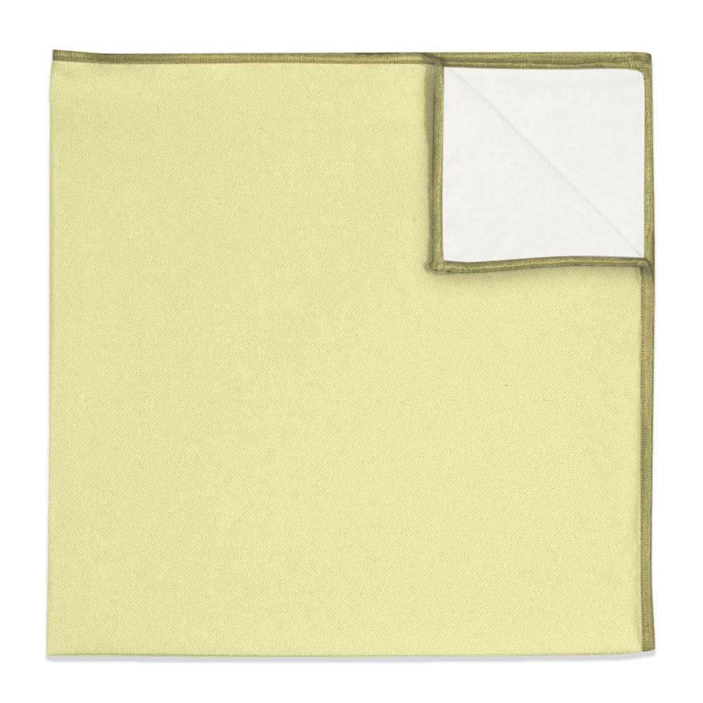 Solid KT Light Yellow Pocket Square - 12" Square -  - Knotty Tie Co.