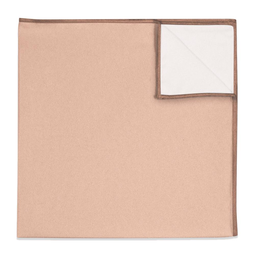 Solid KT Peach Pocket Square - 12" Square -  - Knotty Tie Co.