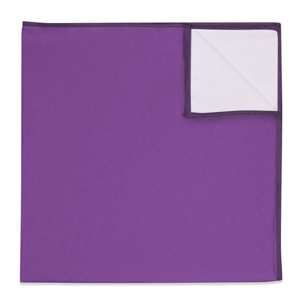 Solid KT Purple Pocket Square - 12" Square -  - Knotty Tie Co.