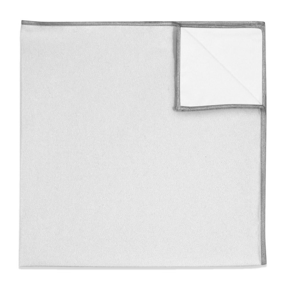 Solid KT White Pocket Square - 12" Square -  - Knotty Tie Co.