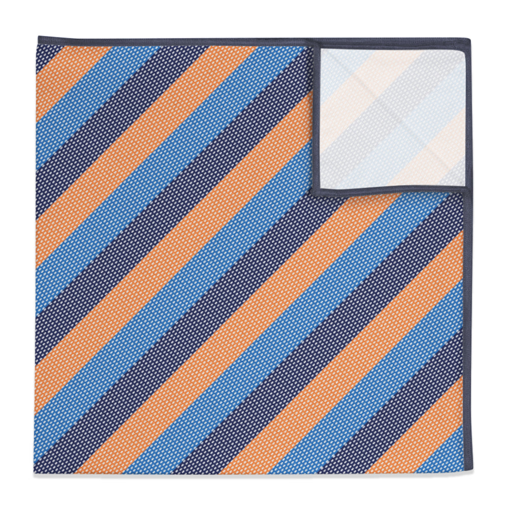 Kent Stripe Pocket Square - 12" Square -  - Knotty Tie Co.
