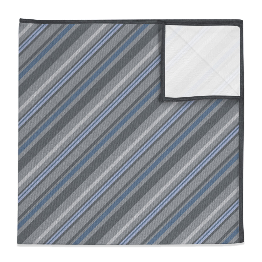 Ogden Stripe Pocket Square - 12" Square -  - Knotty Tie Co.